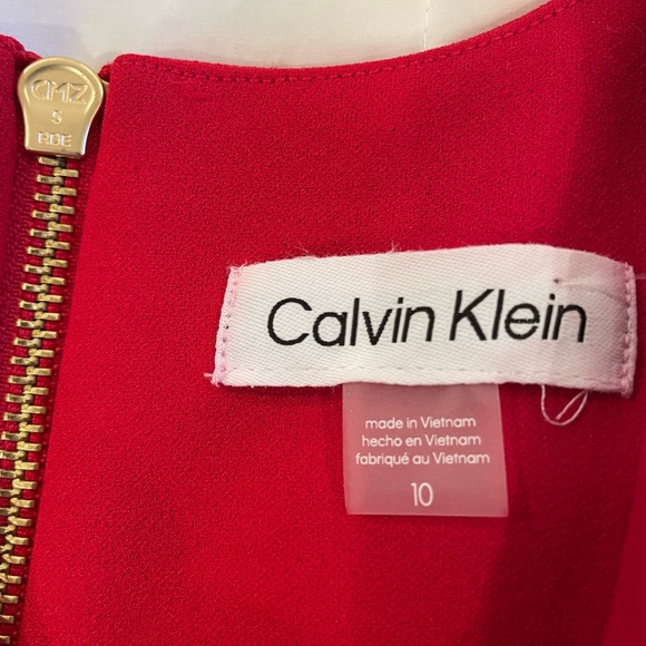 Calvin Klein Red Sheath Dress Size 10 - Picture 10 of 15